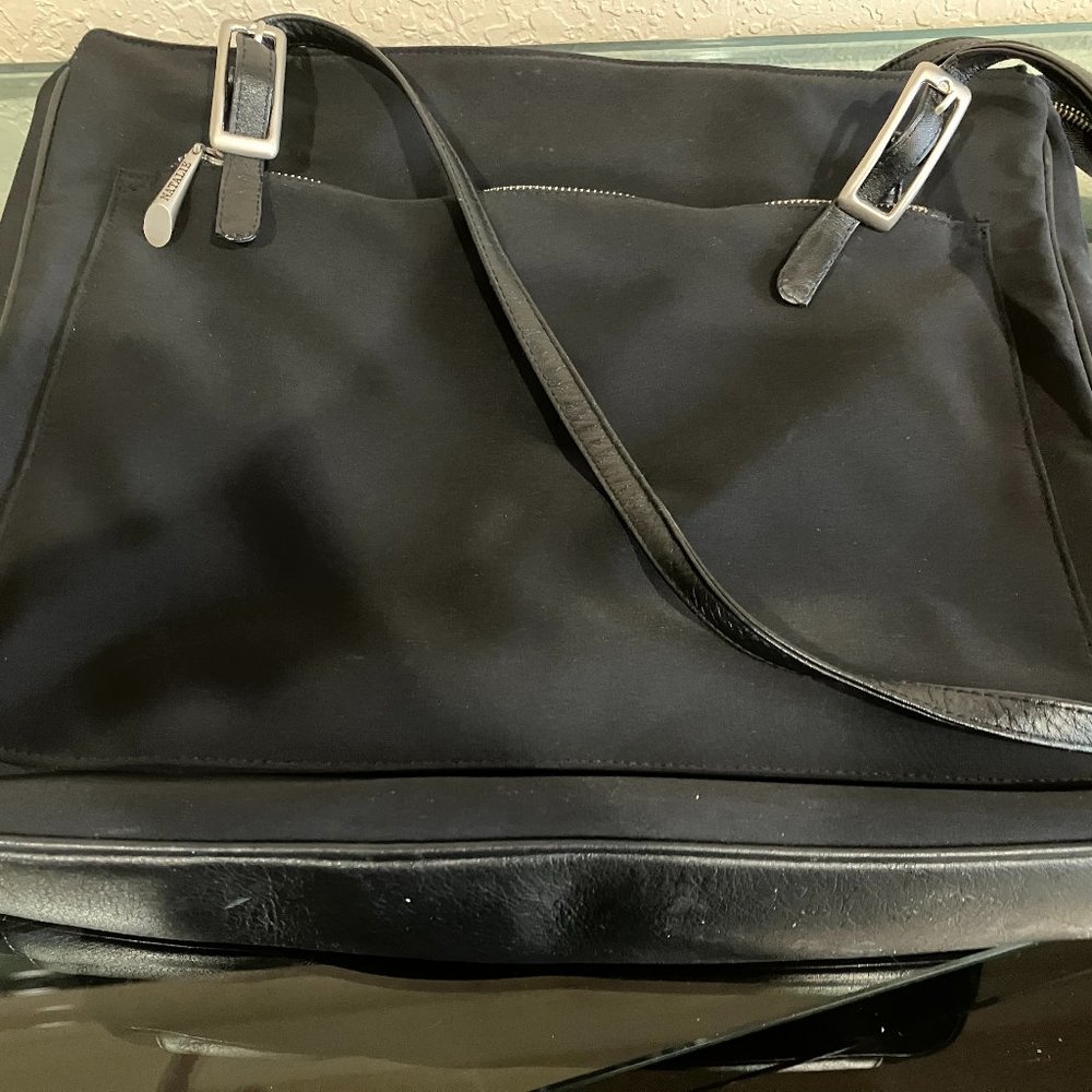 Black Nylon Attache StyleTote Bag